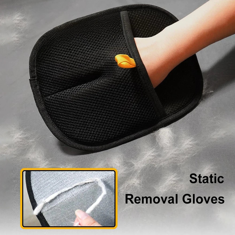 Pet Brush Gloves Double Sided Pet Hair Remover Mitt - 2 pcs