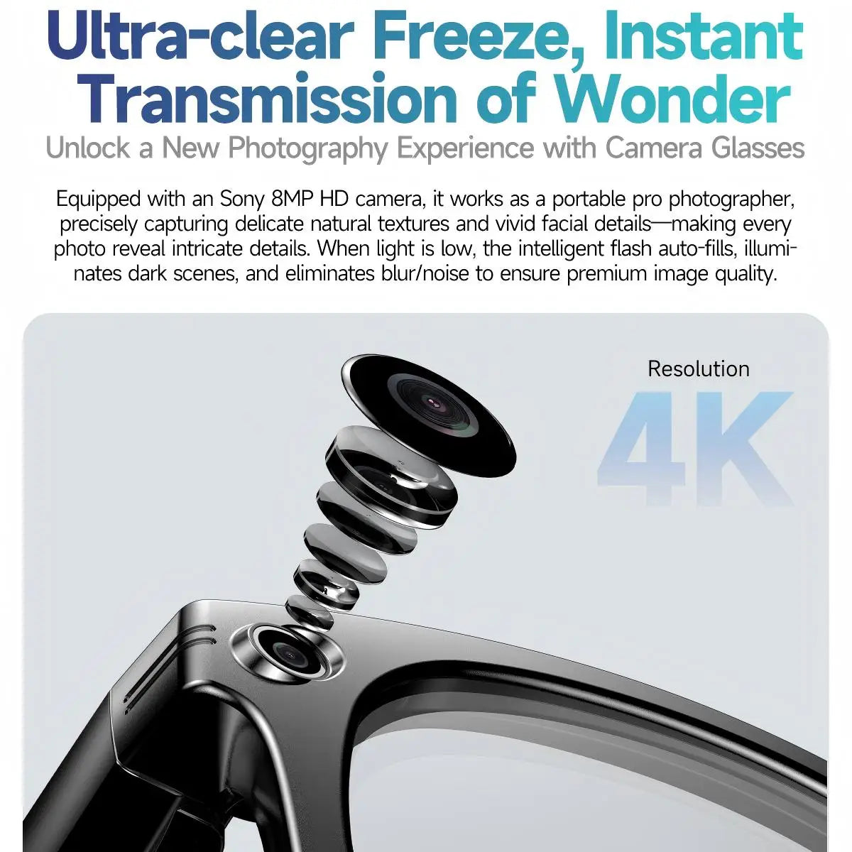 AI Smart glasses with video recording