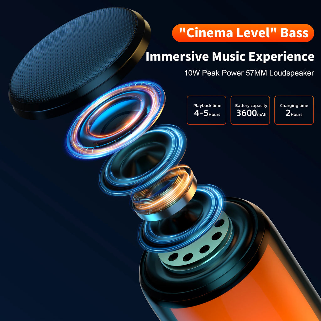 Bluetooth Speaker with Hi-Res 10W Audio, Wireless HiFi Portable Speaker IPX5 Waterproof,Outdoor Multiple connection modes