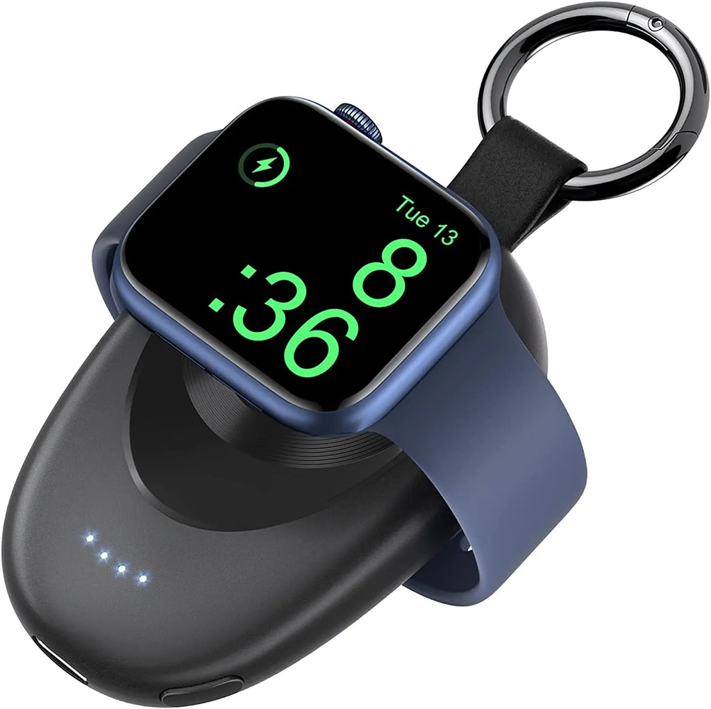 Portable Power Bank Charger for Apple Watch Keychain.