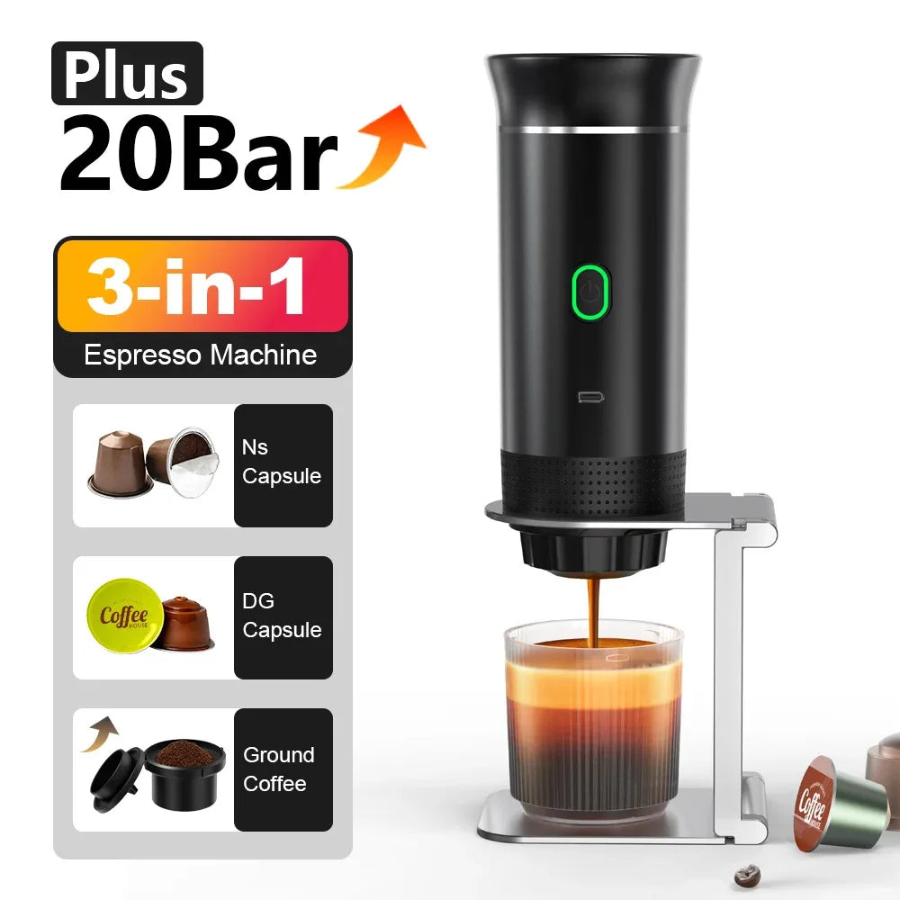Portable Wireless Espresso Coffee Machine Autoheating.