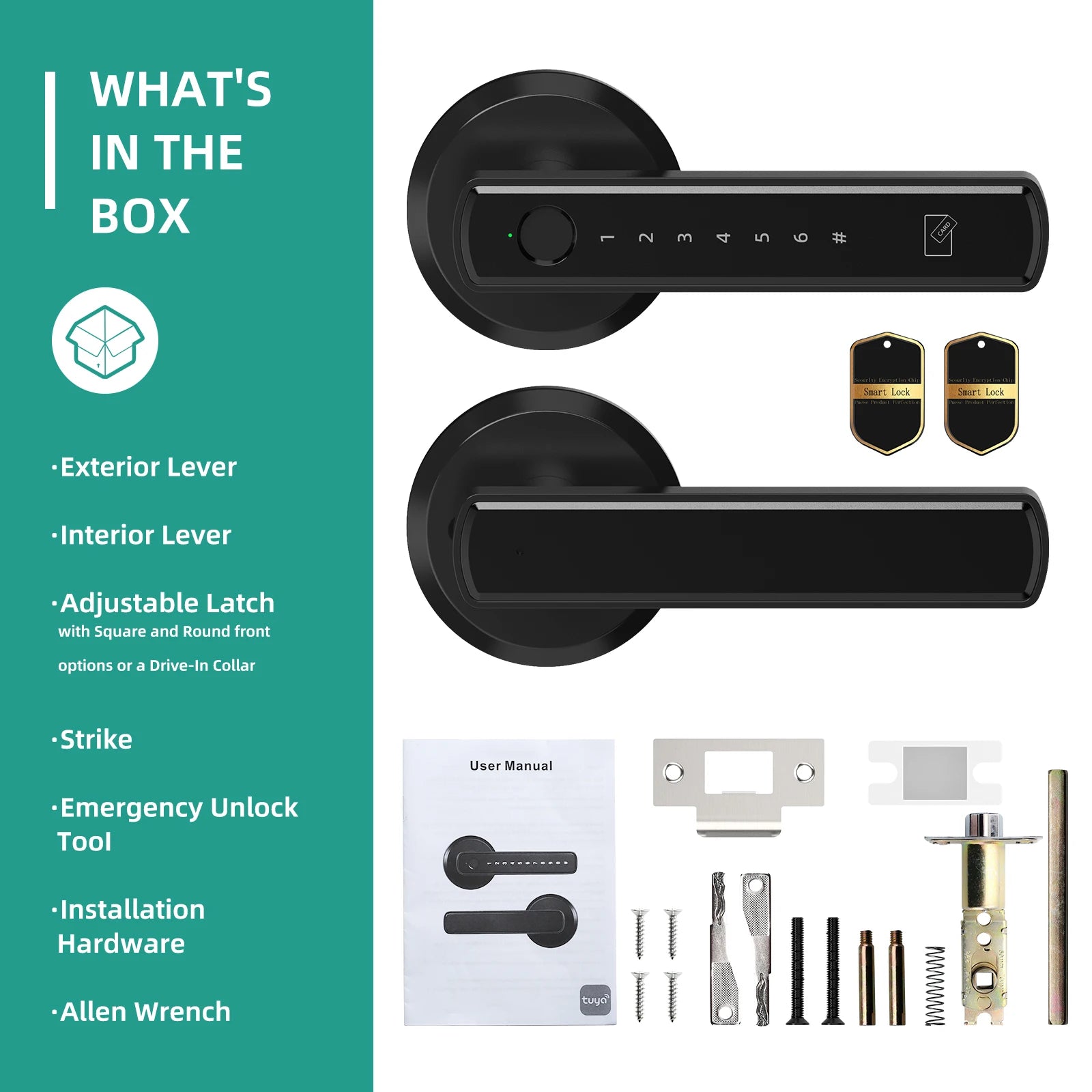 Smart Door Lock with Fingerprint, Passcode and Electronic Touchscreen Keypad