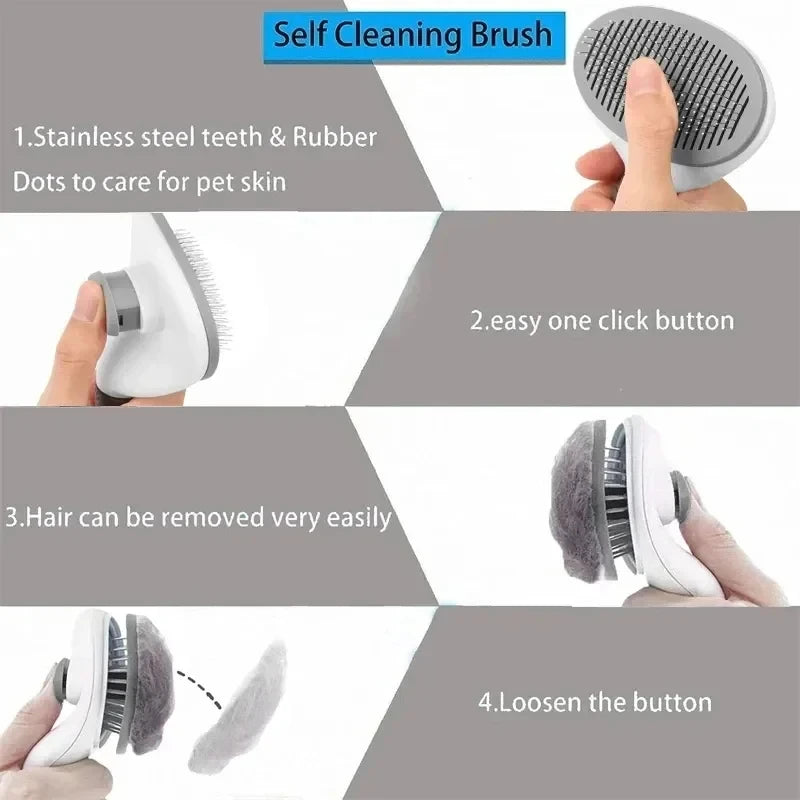 Pets Brush Comb Self Cleaning Pet Hair Remover.