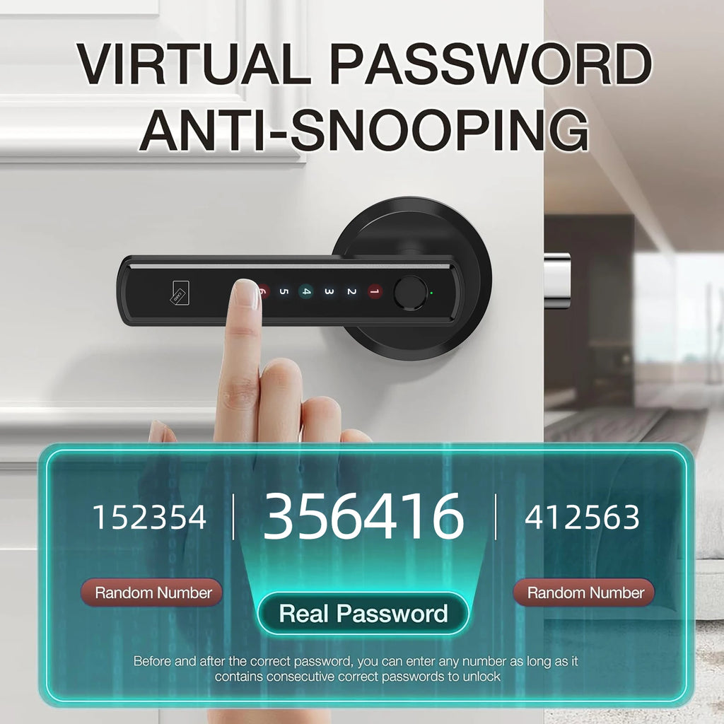 Smart Door Lock with Fingerprint, Passcode and Electronic Touchscreen Keypad