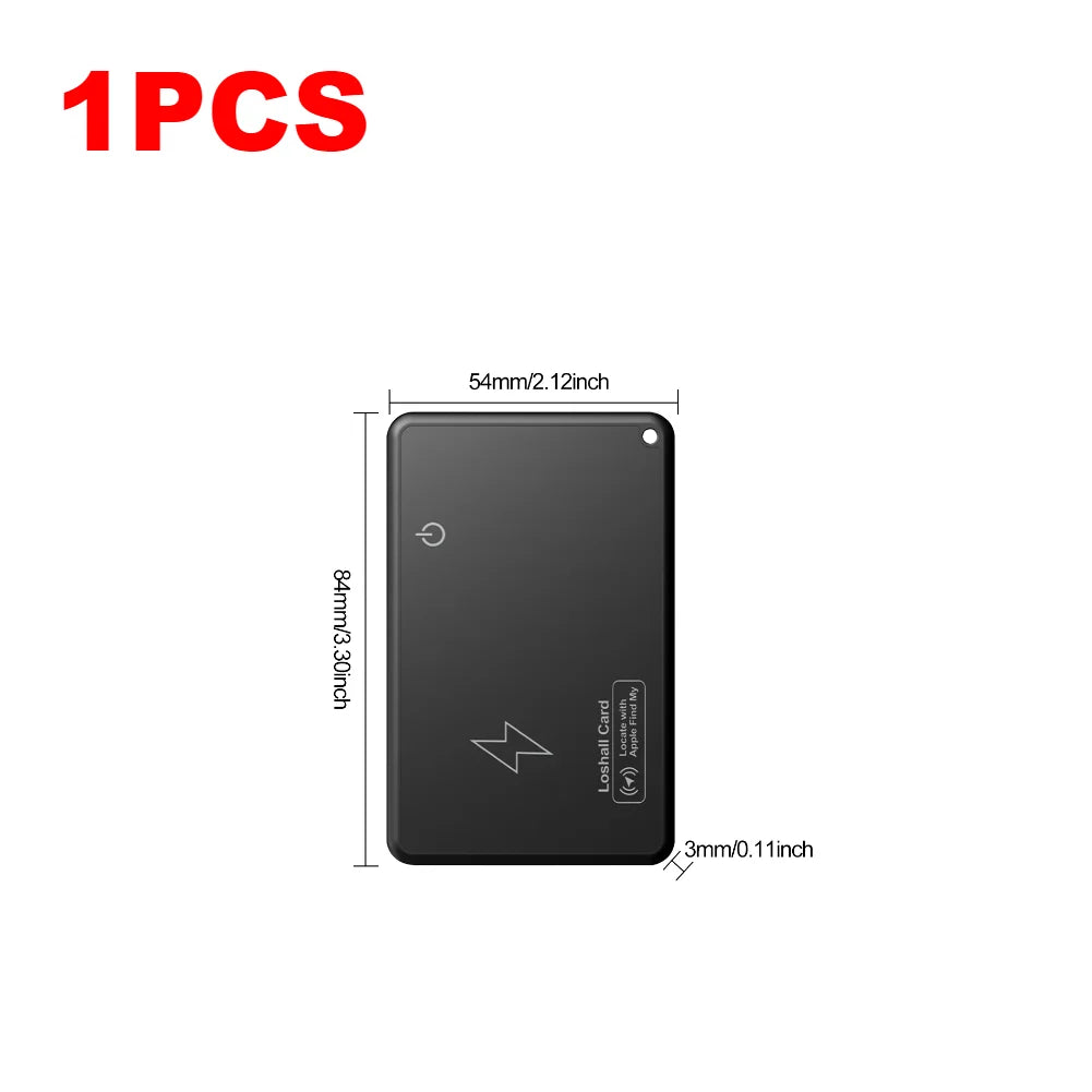 Wallet Smart Tracker Card, works with Apple Find My App.