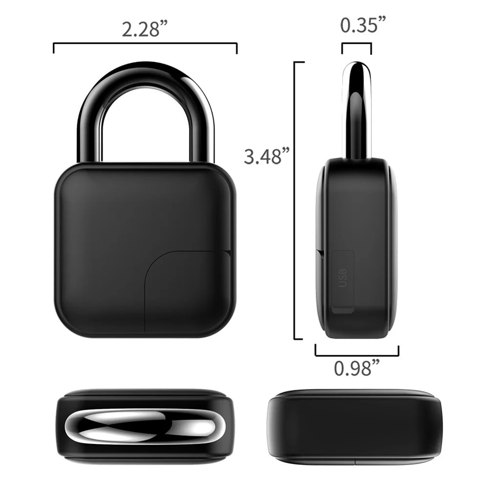 Smart Biometric Fingerprint  Keyless Padlock