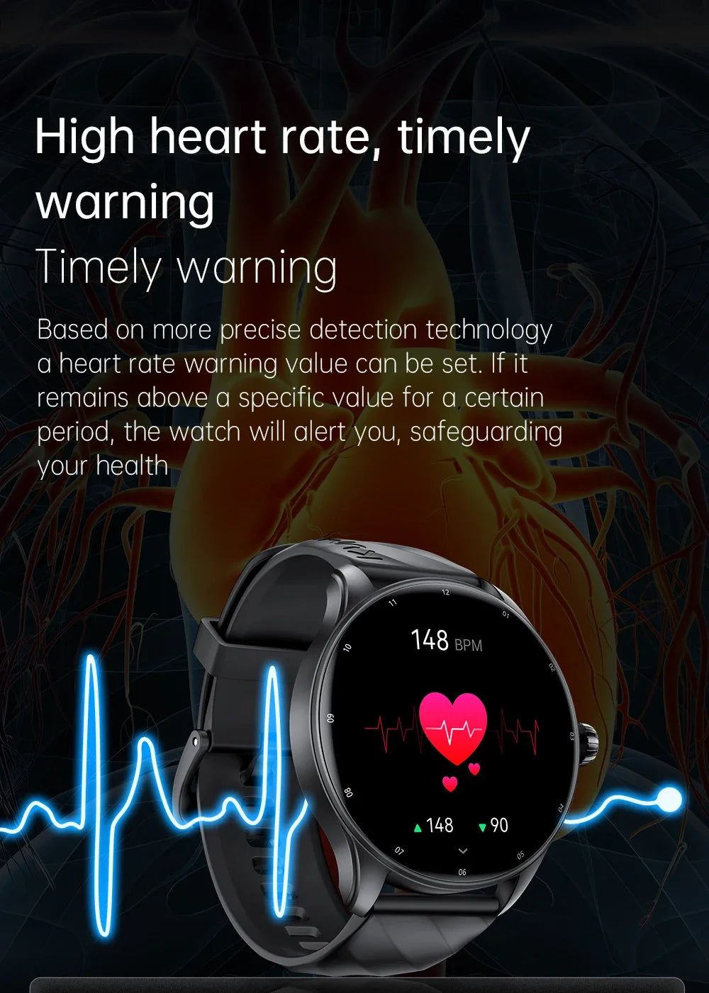 Smartwatch Pro Waterproof Bluetooth,  Fitness & health Tracker