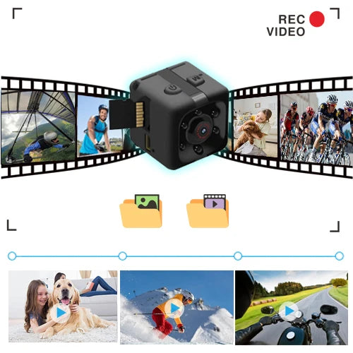 Mini Camera 1080P, Full HD with Night Vision, Motion Activation for Indoor / Outdoor