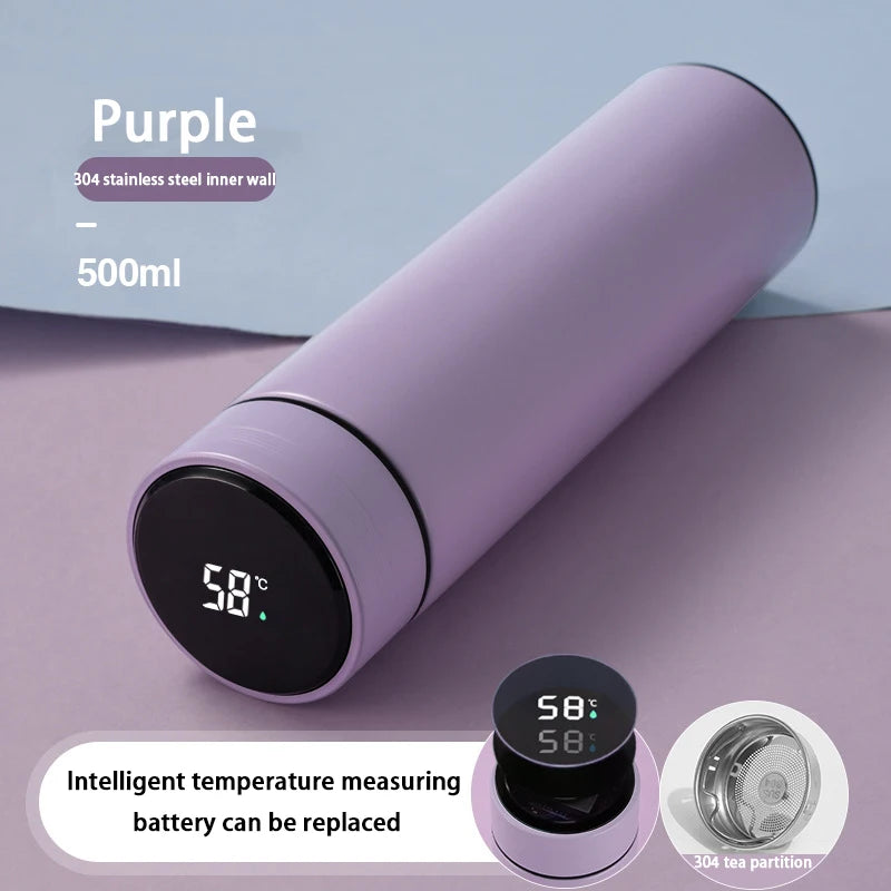 Smart Digital Water Bottle Keeps Cold And Heat, Thermal Bottle Stainless Steel