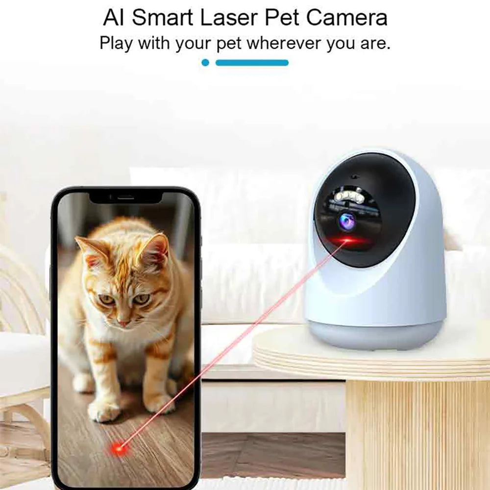 SmarT Pet Camera and  Teasing Automatic Cat Laser Toy / Indoor Smart Interactive Adjustable Mode