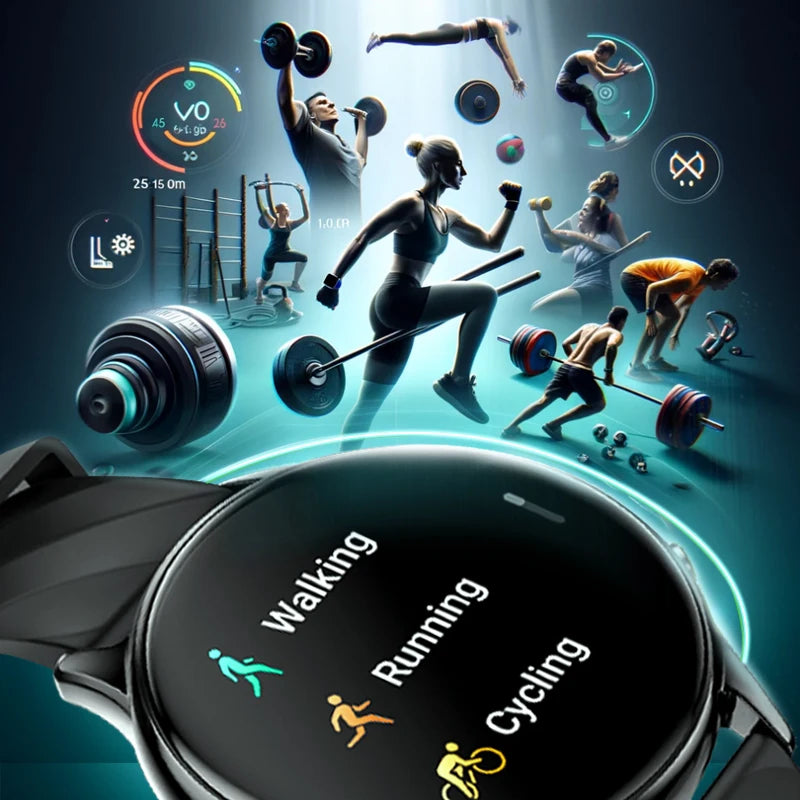 Smartwatch liveness detection IP68 Waterproof Bluetooth Call 100+ Sport modes Health Sleep minitor
