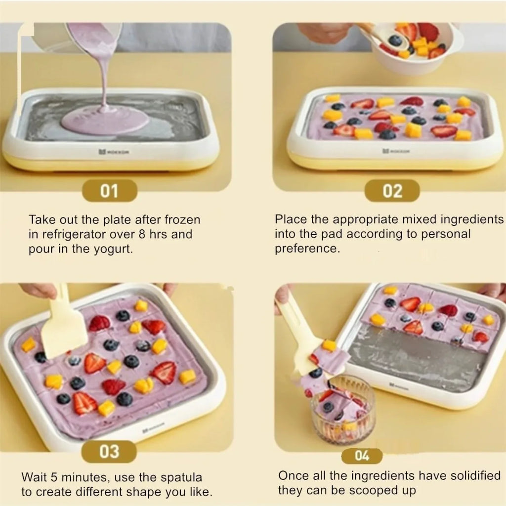 Ice Cream Maker Cold Roller Pan Plate.