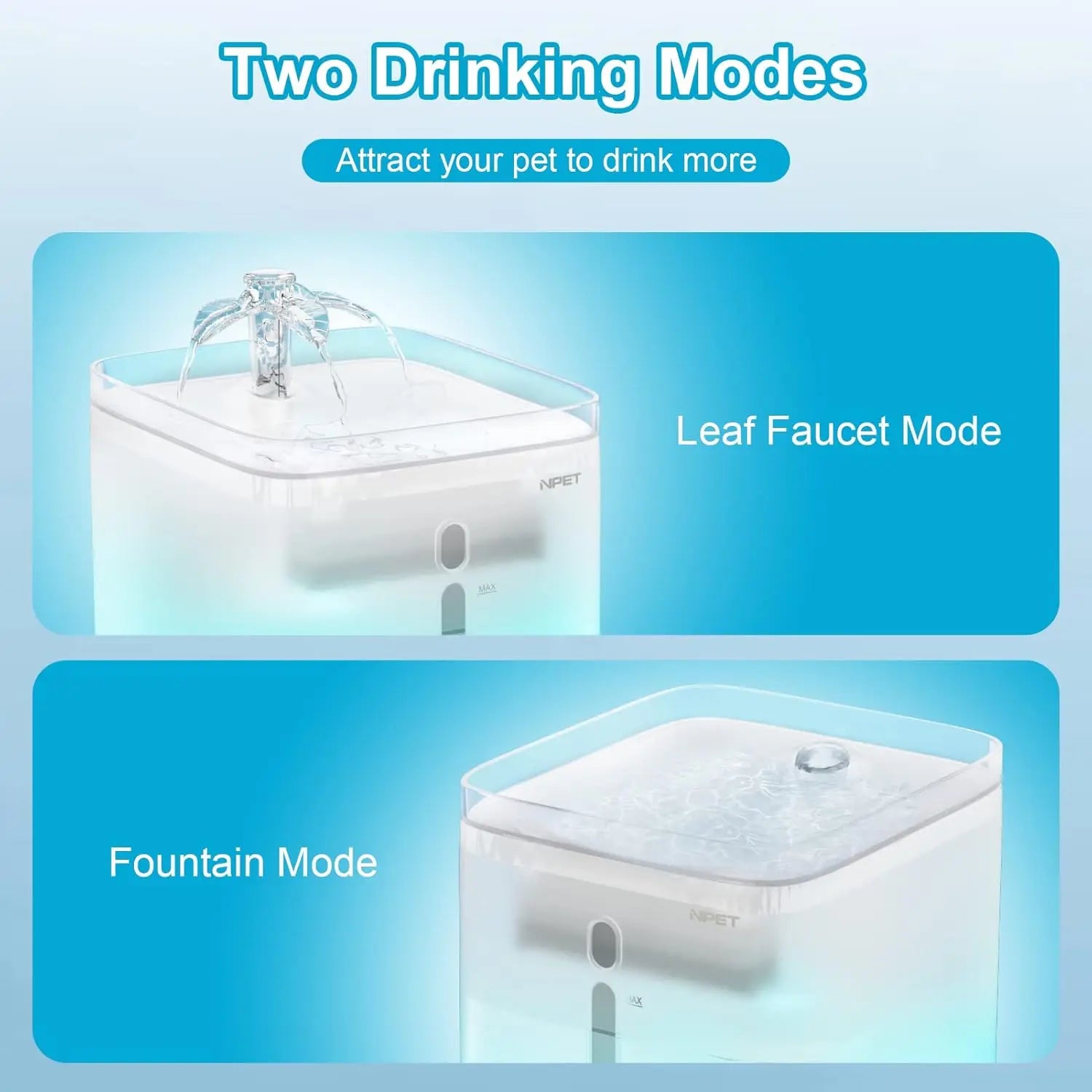 Cat Water Fountain, 3L Automatic Pet Drinking Fountain  with Quadruple-Action Filter