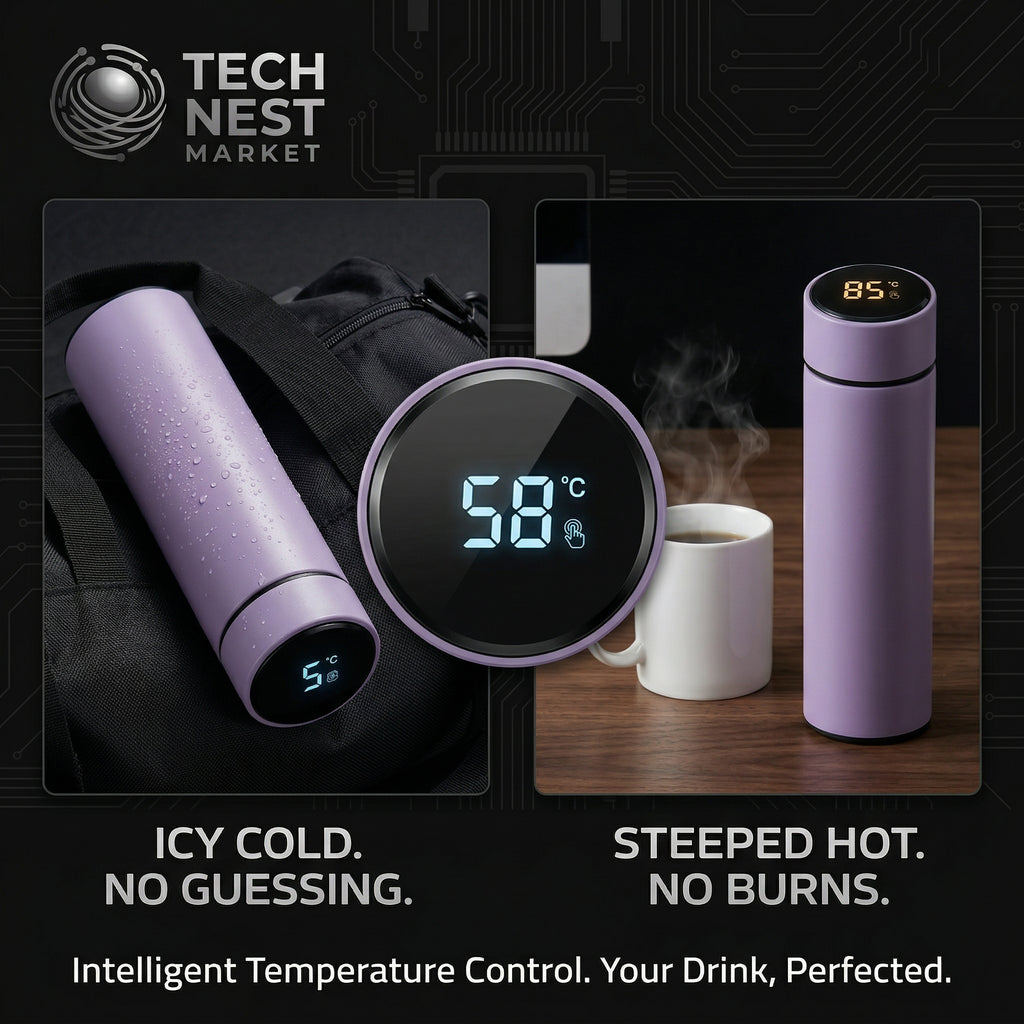 Smart Digital Water Bottle Keeps Cold And Heat, Thermal Bottle Stainless Steel