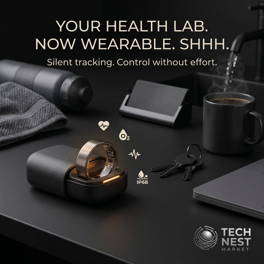 Smart Ring with Charging Case, for Men and Woman, Waterproof,  for Android / IOS.