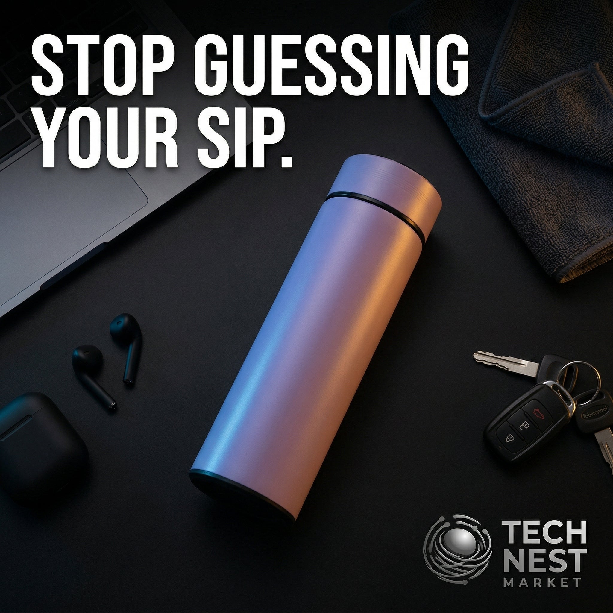 Smart Digital Water Bottle Keeps Cold And Heat, Thermal Bottle Stainless Steel