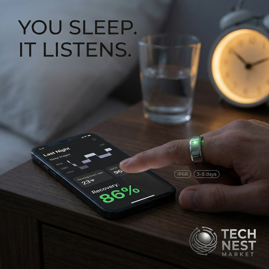 Smart ring, sleep tracking, motion monitoring, compatible with iPhone and Android, smart gift, suitable for women and men