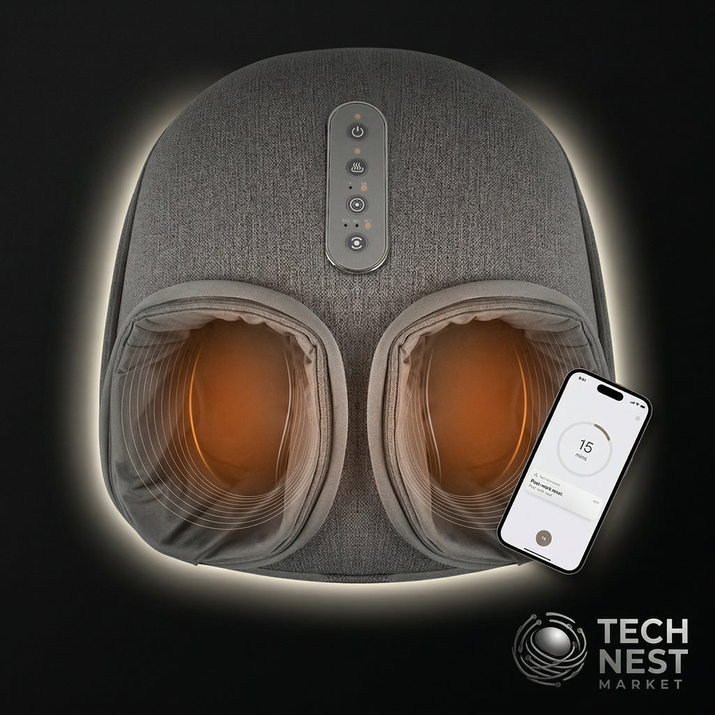 Foot Massager with Heating Therapy. Deep Kneading Roller for Pain Relief.