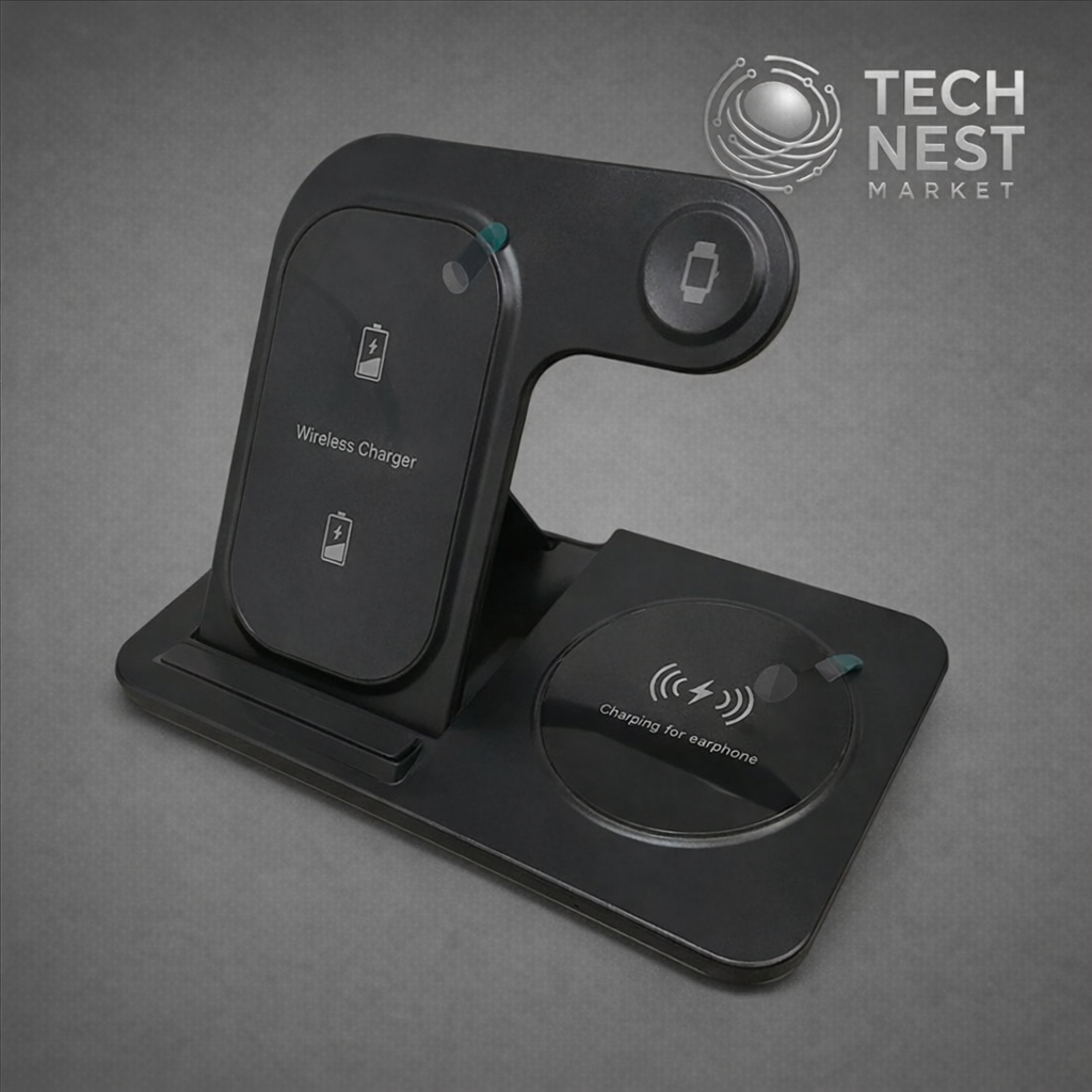 3 in 1 Fast Charging station, Foldable, for IPhone, Apple Watch,  Airpods