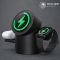 3 in 1 Fast Wireless Magsafe Charging Dock for iPhone, Apple Watch, Airprods.  Compact to travel.