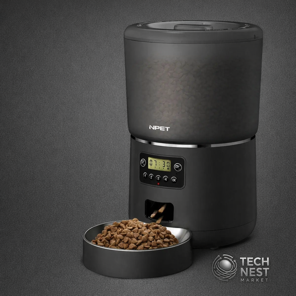 Automatic Smart Pet Feeder for cats dogs.  Customize healthy dry food.