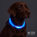 Safe Reflective LED Pet Collar, Glowing for Night Walkig.