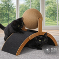 2 In 1 Cat Scratching Ball Wooden Cat Scratcher Sisal Board