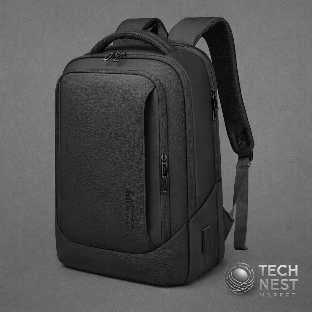 Laptop Backpack with USB Charging Port WaterResistant for 15.6 Inch Computer Bag Durable HighTech Daypack Casual Backpac
